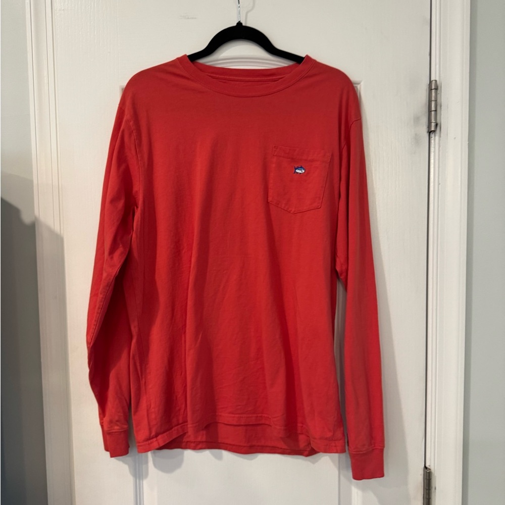 Southern Tide Vibrant Red Long Sleeve Tee